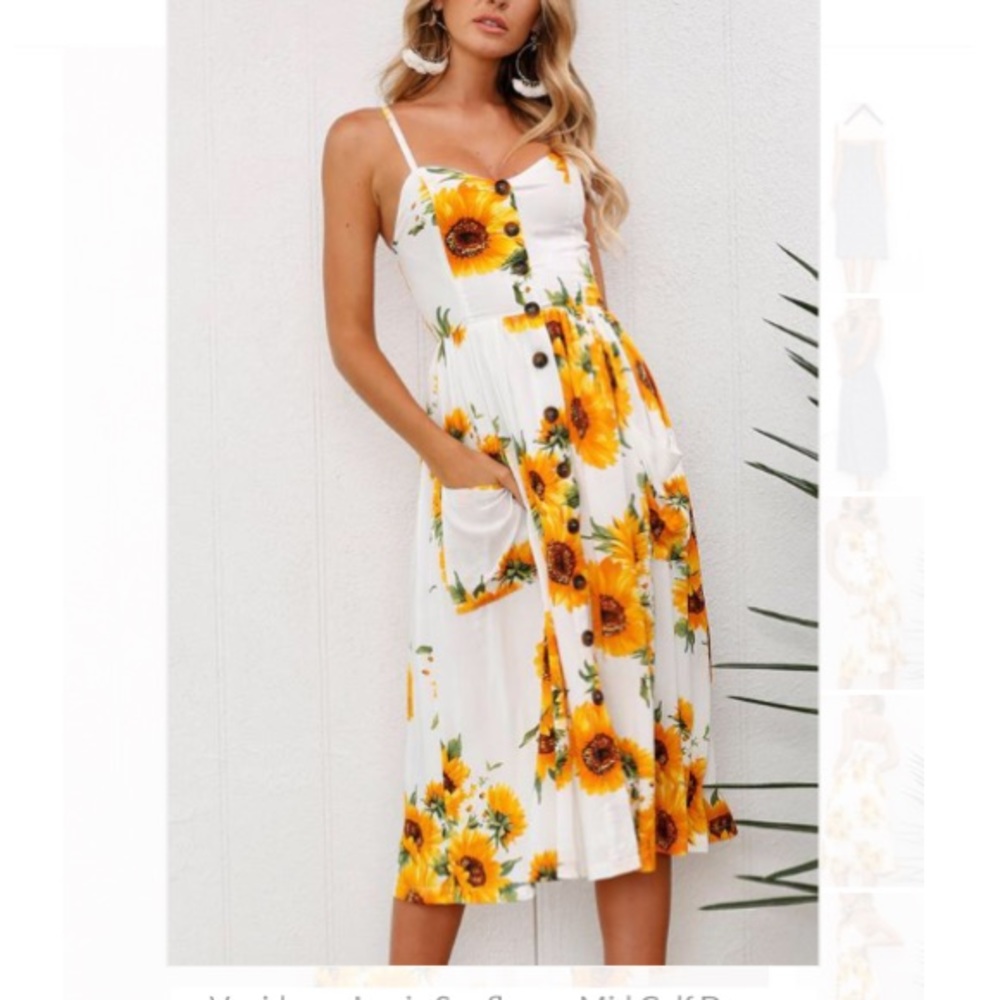 Sunflower midi dress